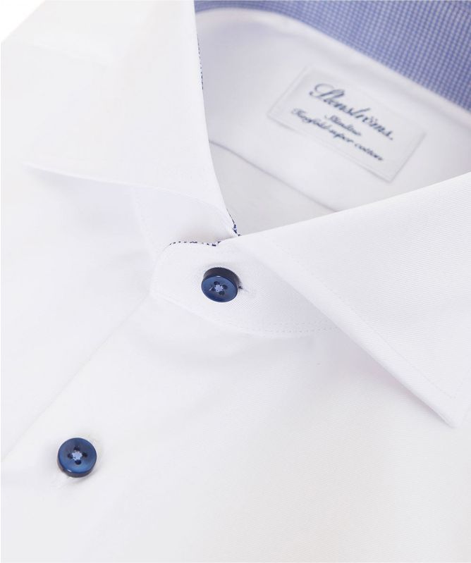 Stenstroms Slimline Houndstooth Trim Shirt
