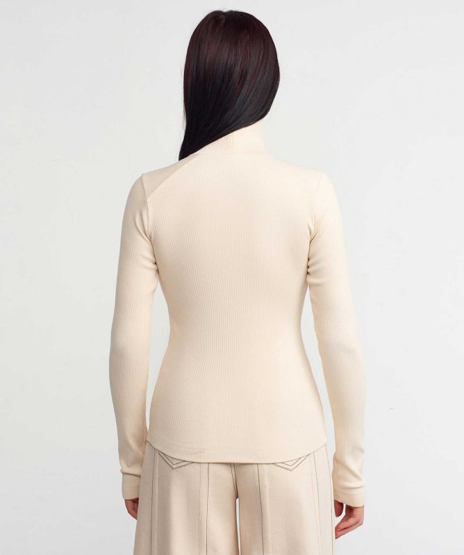 NU London Ribbed Polo Top