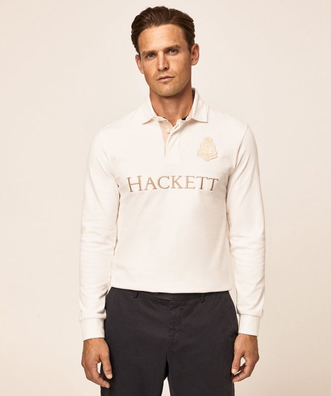 Hackett Long Sleeve Rugby Polo Shirt
