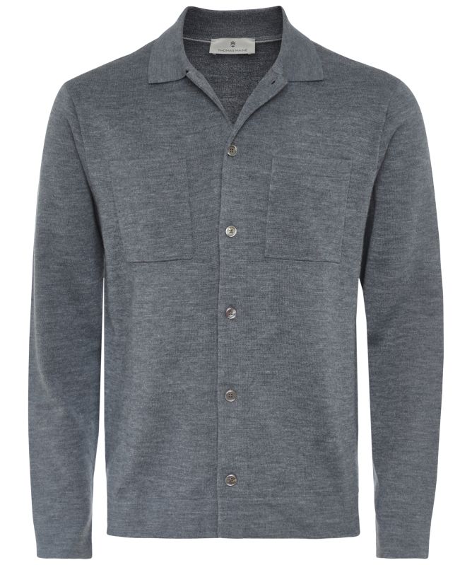 Thomas Maine Merino Knit Overshirt