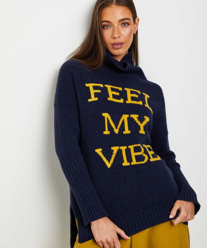 Eddy and Ivy Feel My Vibe Merino Cashmere Jumper