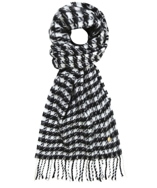 Holland Cooper Houndstooth HC Chelsea Scarf | Jules B