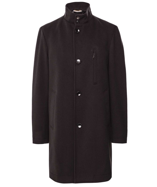 BOSS Hommes H Hyde Pcoat 234 Manteau Court Croisé Slim En Laine