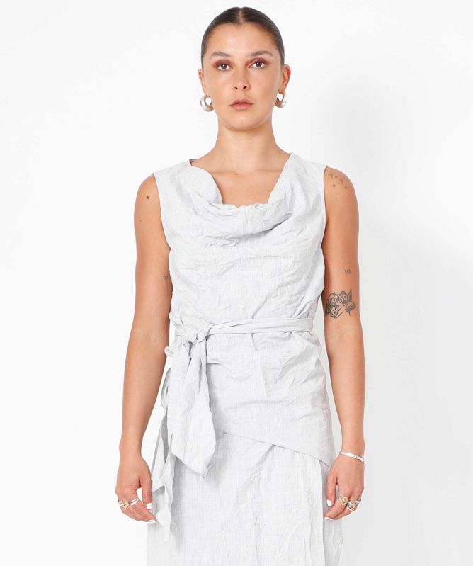 Sort Aarhus Lotte Tie Waist Top