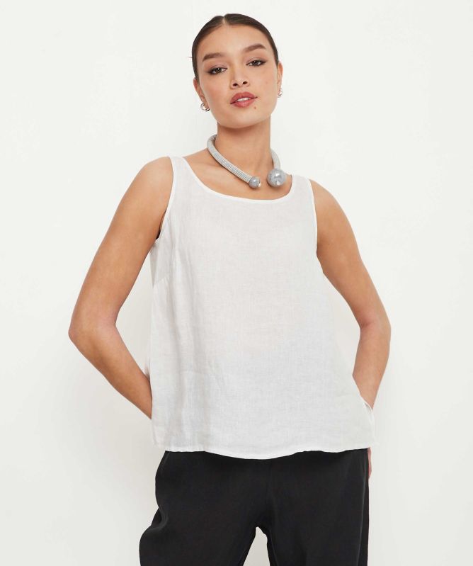 Bize Loose Linen Vest
