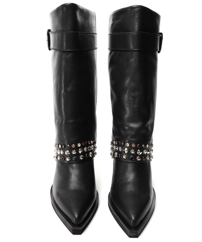 Studded on sale riding boots