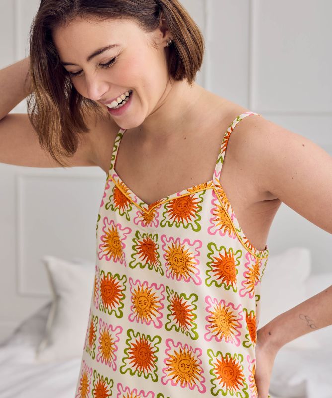 Chelsea Peers Sunshine Tile Print Short Pyjama Set