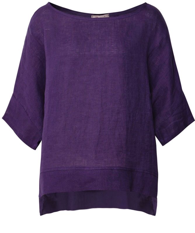 Thanny Linen Boat Neck Top Jules B