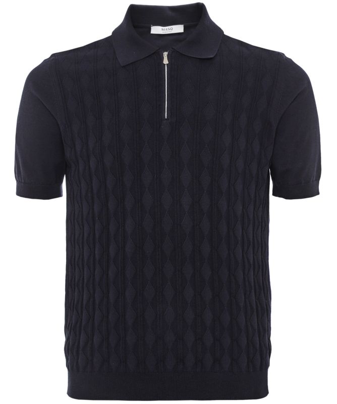 MASQ Zip Jacquard Polo