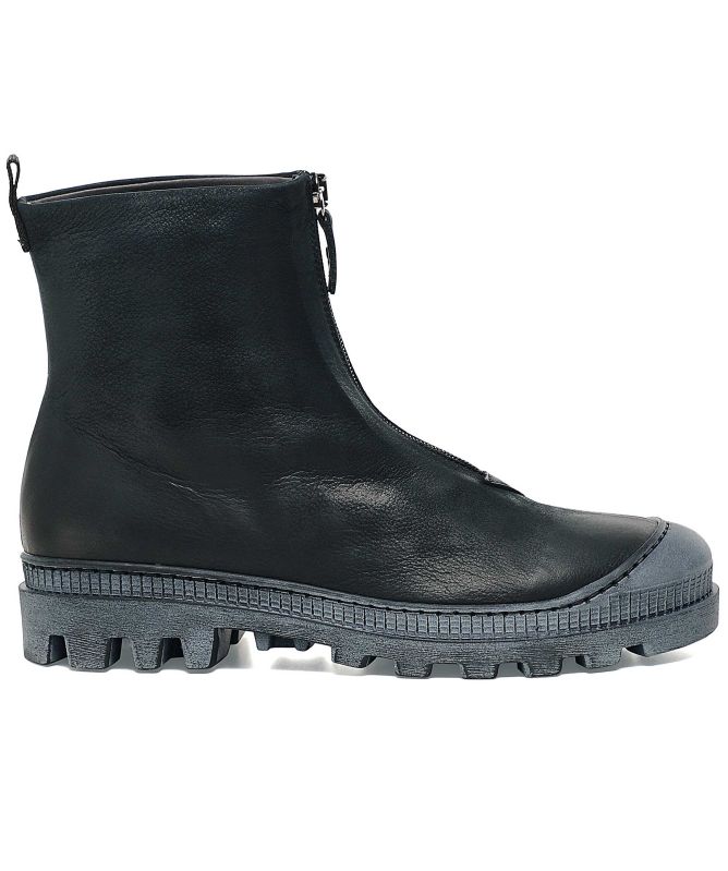 Lofina Leather Zip Front Boots