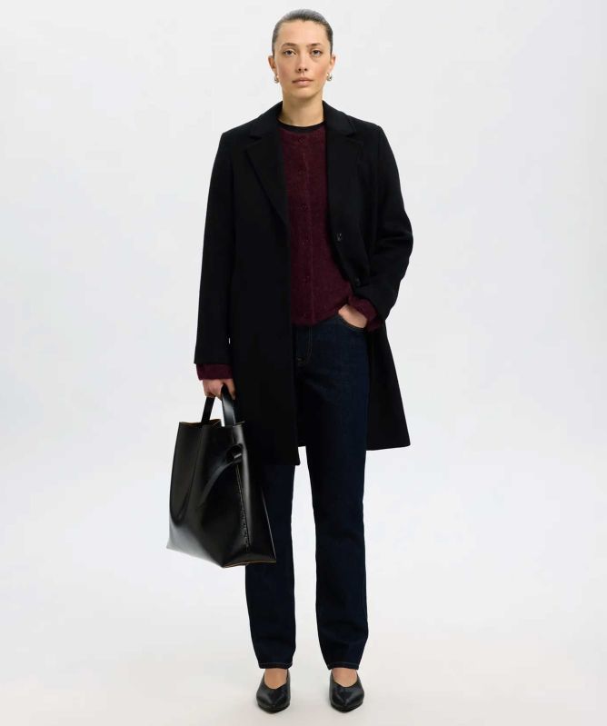 Selected Lulu Round Neck Knit Cardigan