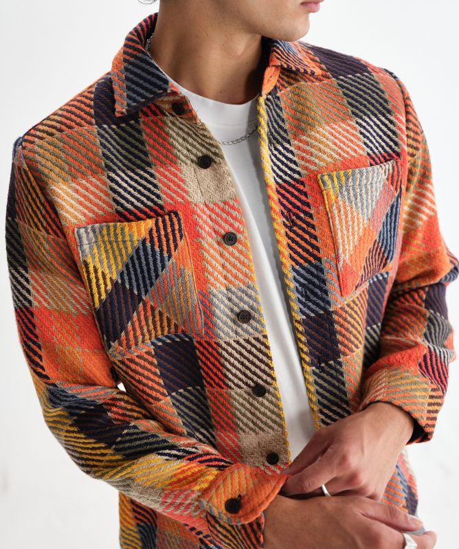 Wax London Check Whiting Overshirt
