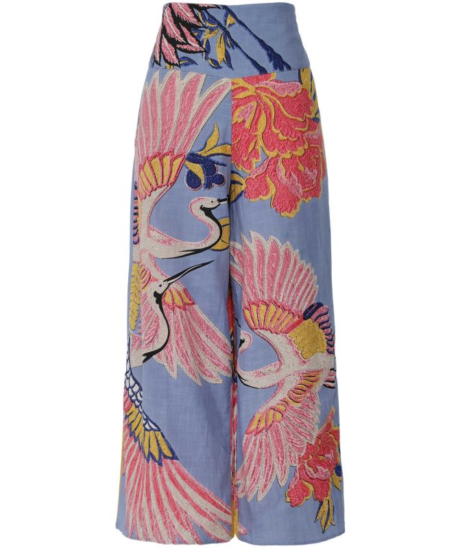 One Hundred Stars Crane Wide Leg Trousers