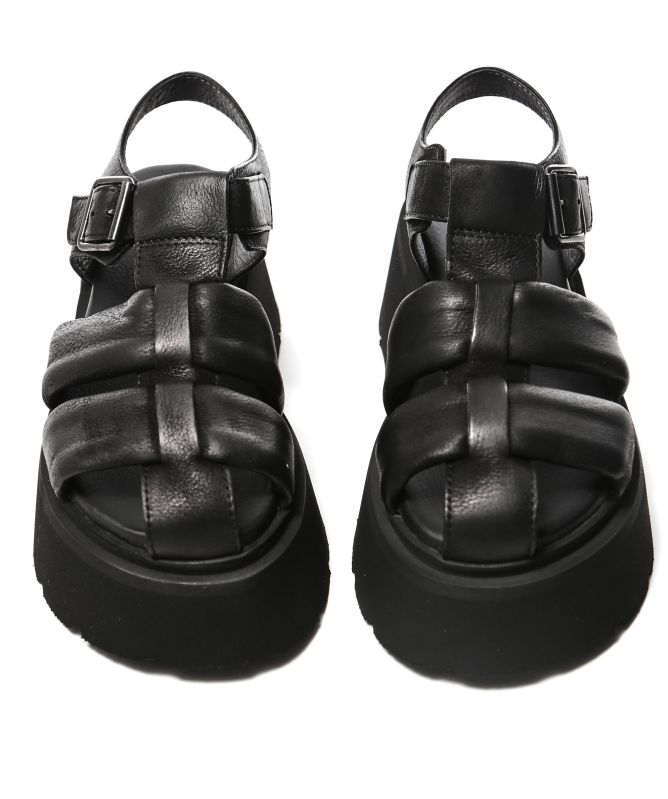 Platform Cage Sandals in Gasoline Blu Indemoniato