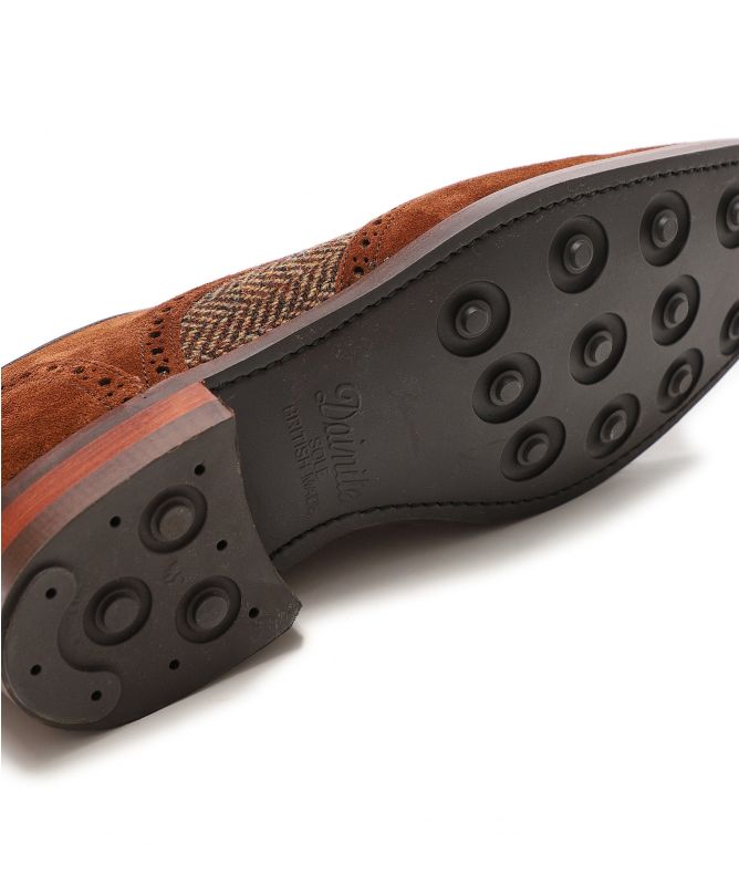 Barker X Jules B Suede Tweed Jackson Derby Shoes