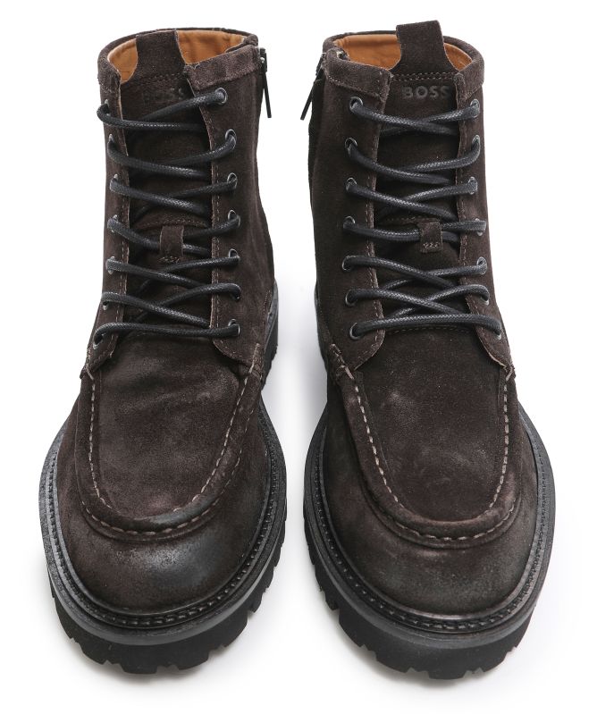 BOSS Waxed-Suede Boots