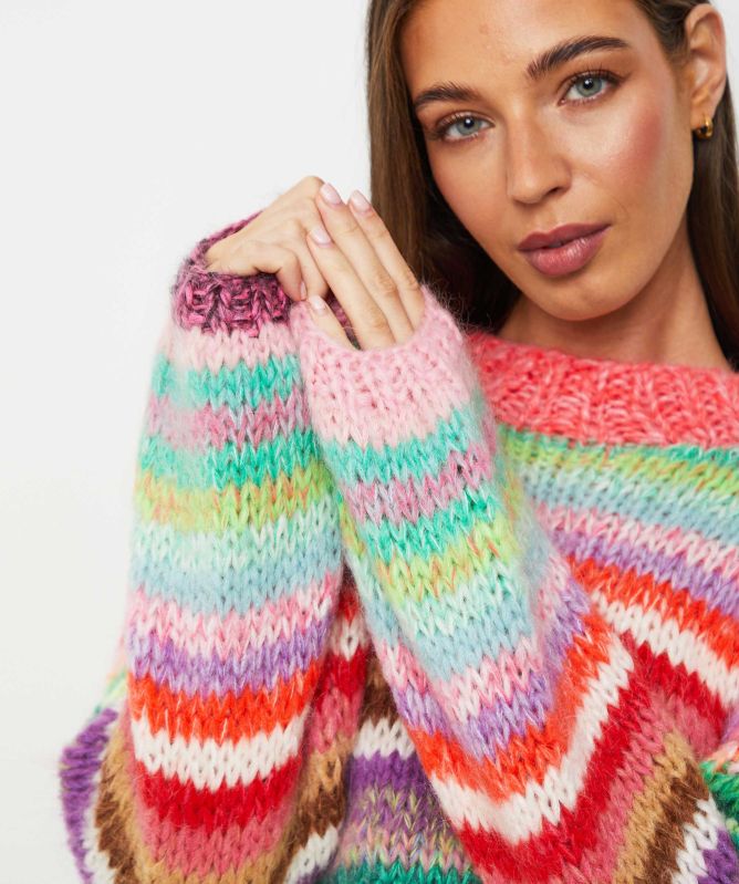 Dawn X Dare Genova Striped Mohair Jumper