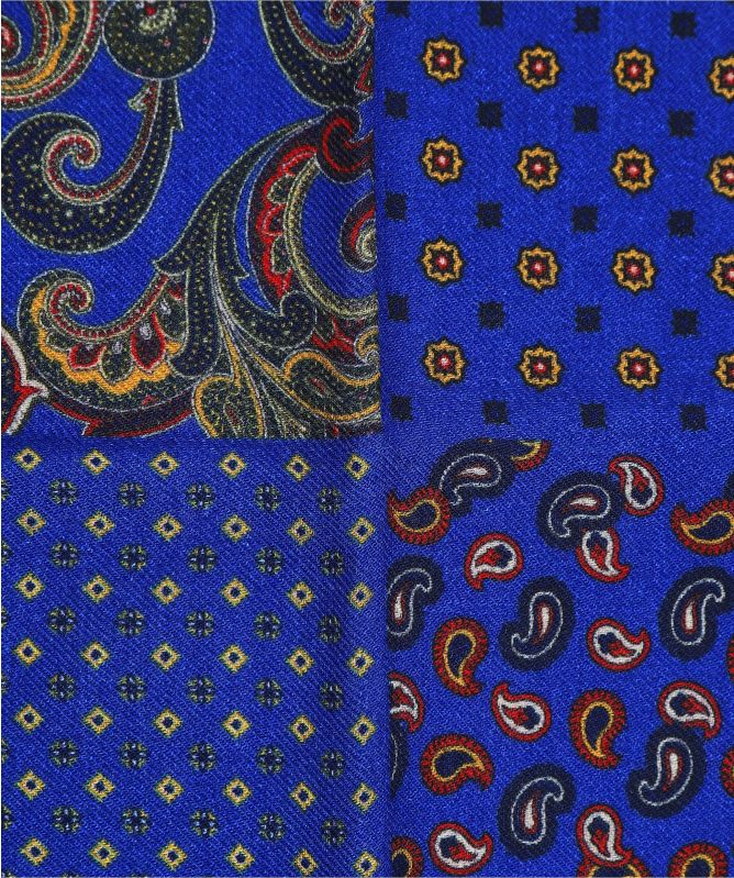Ascot Accessories Wool Paisley Pocket Square