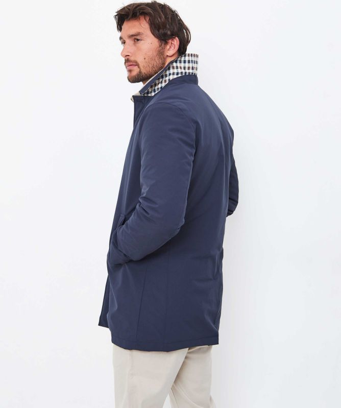 Aquascutum Navy Active Mid Trench Coat