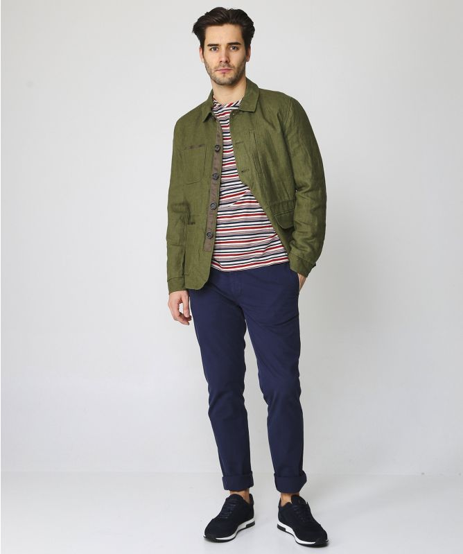 Crew Neck Striped Conduit T-Shirt