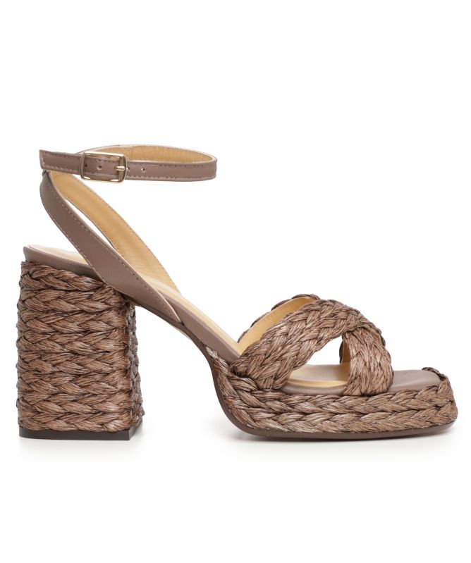Castaner Valeriette Raffia Heeled Sandals