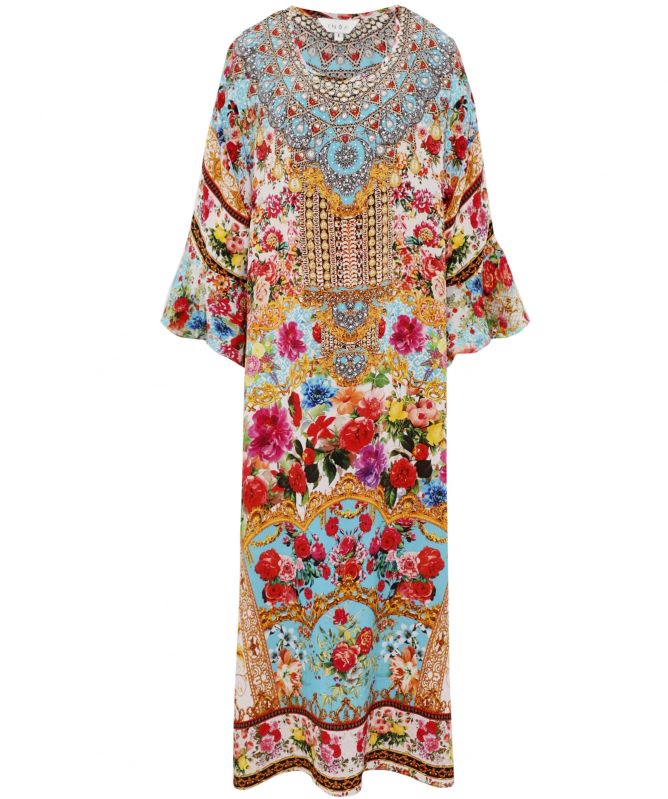 Inoa Covent Garden Silk Frill Sleeve Kaftan
