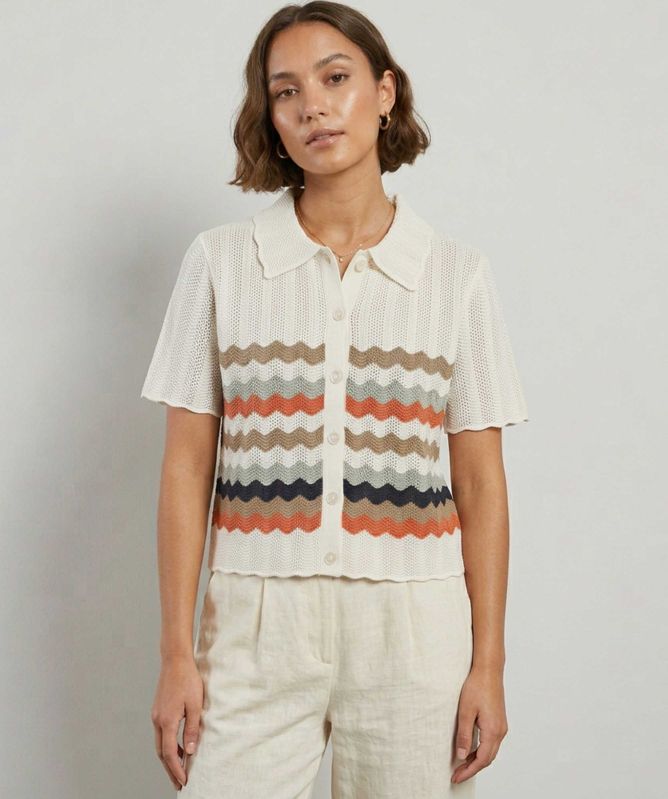 Paul Smith Zig Zag Stripe Knitted Top