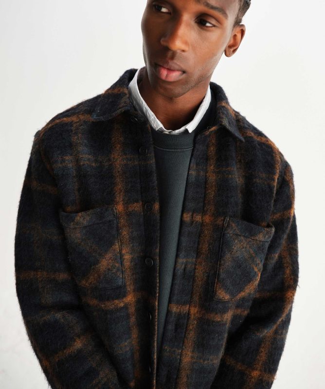 Wax London Check Whiting Overshirt