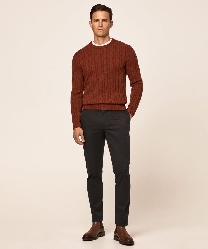 Hackett Cashmere Mix Cable Jumper