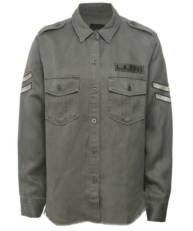 Rails Conrad Military Patch Shirt