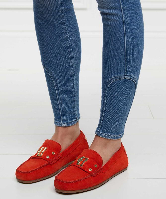Holland Cooper Suede Driving Loafers