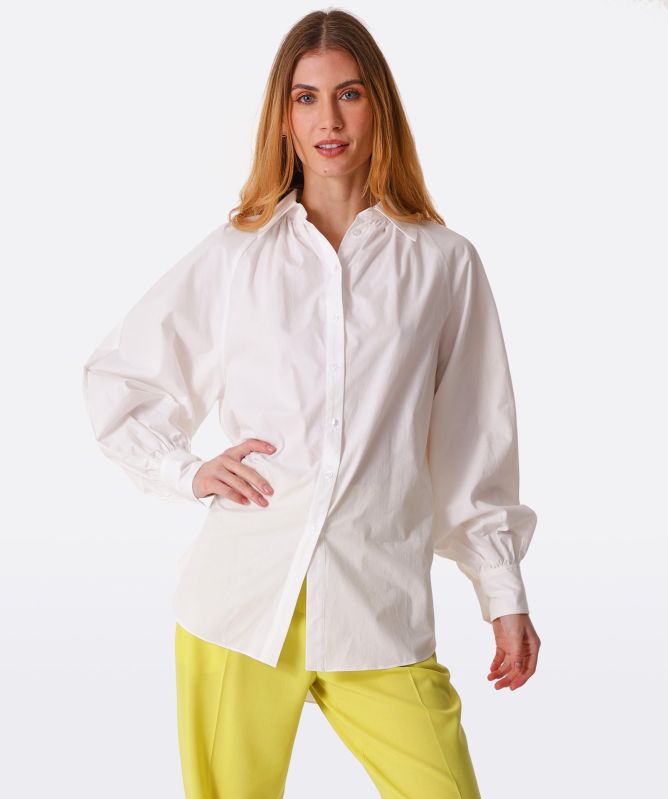 Aligne Hydra Oversized Gathered Neck Shirt