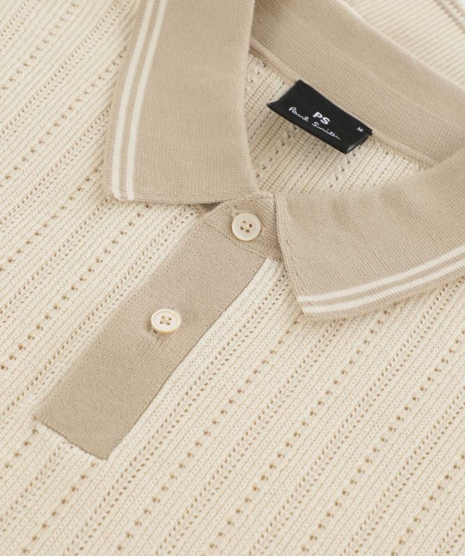 Paul Smith Pointelle Knit Polo Shirt