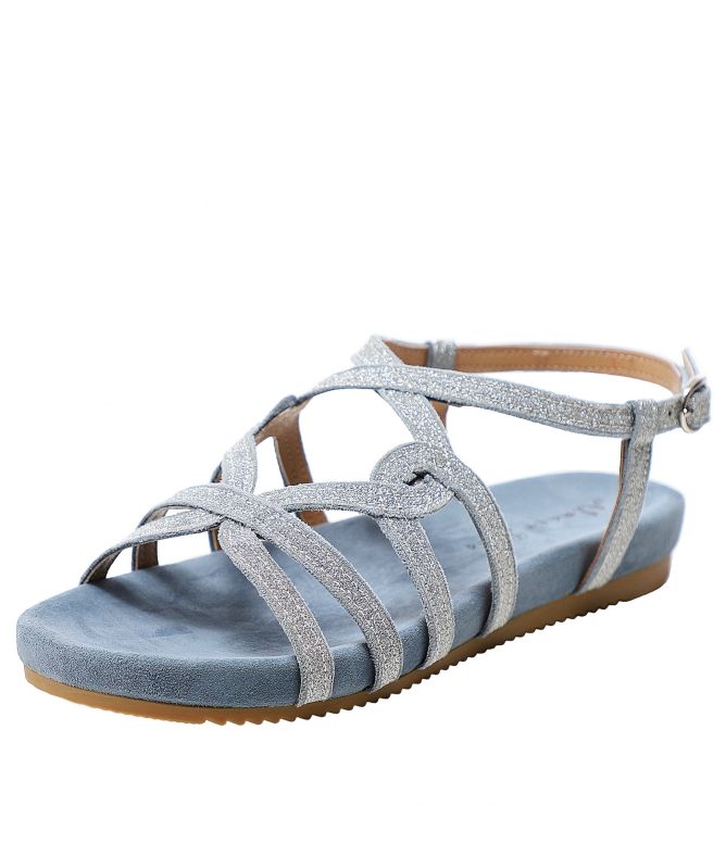 Alma en Pena Suede Twisted Strap Sandals