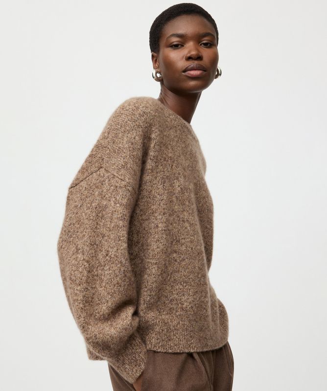 Soft Goat Marled Relaxed Fit Crewneck Jumper