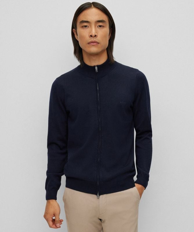 BOSS Virgin Wool Balonso-L Cardigan | Jules B