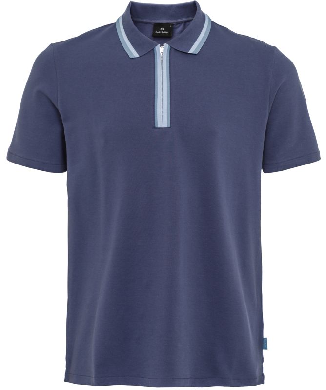 Paul Smith Contrast Tipping Zip Polo Shirt