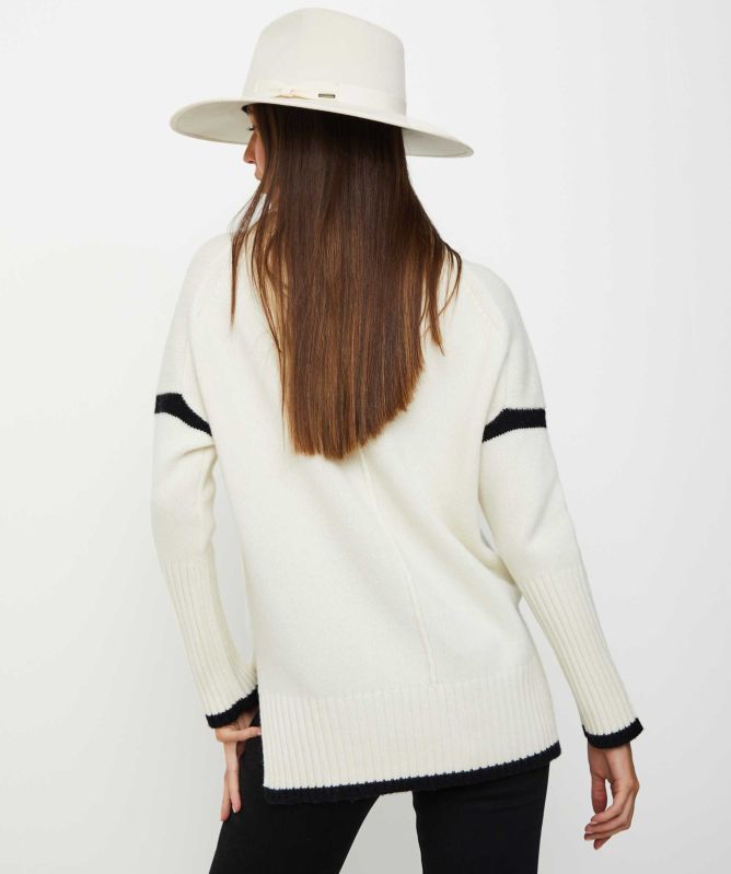 Eddy and Ivy Contrast Trim Roll Neck Jumper