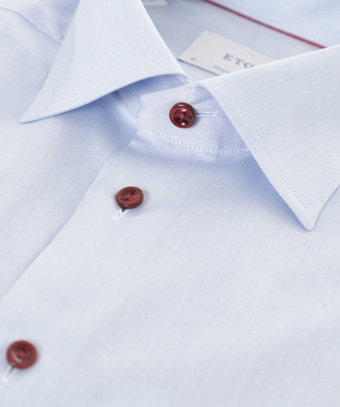 Eton Contemporary Fit Contrast Trim Shirt