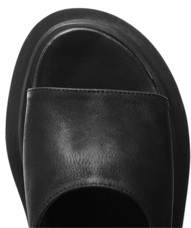 Lofina Leather Ankle Strap Platform Sandals