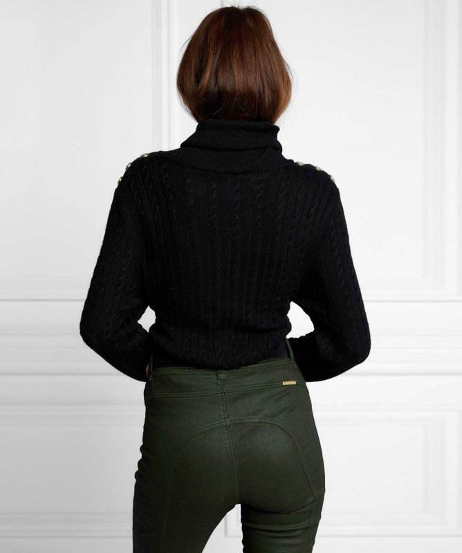 Holland Cooper Seattle Roll Neck Cable Knit Jumper