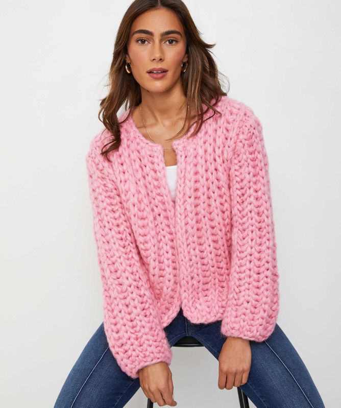 【THE TOE】Parasol mohair cardigan pink Dawn X Dare Pink Mohair Paloma Cardigan