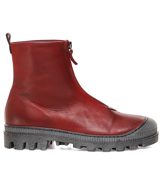 Lofina Leather Zip Front Boots
