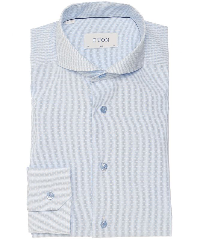Eton Slim Fit Micro Pattern Shirt