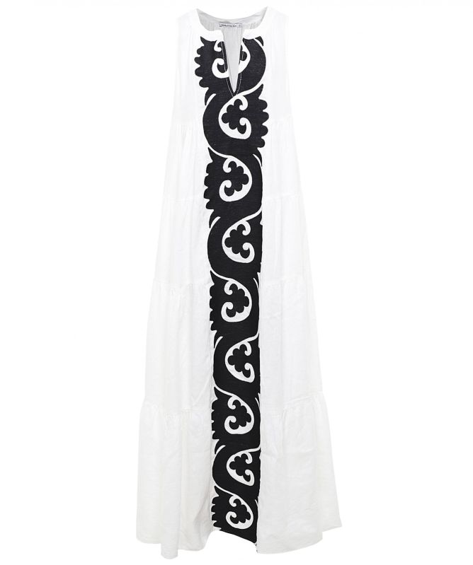 Greek Archaic Kori Tiered Maxi Dress
