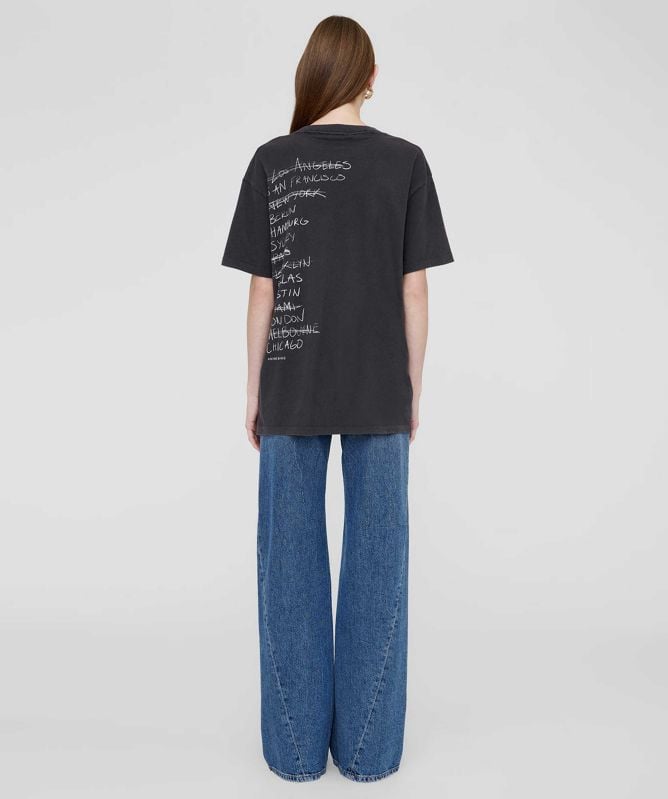 ANINE BING/アニービン】 WALKER TEE DOODLE Tシャツ Anine Bing Tee-Shirt Walker Doodle – Noir Vintage