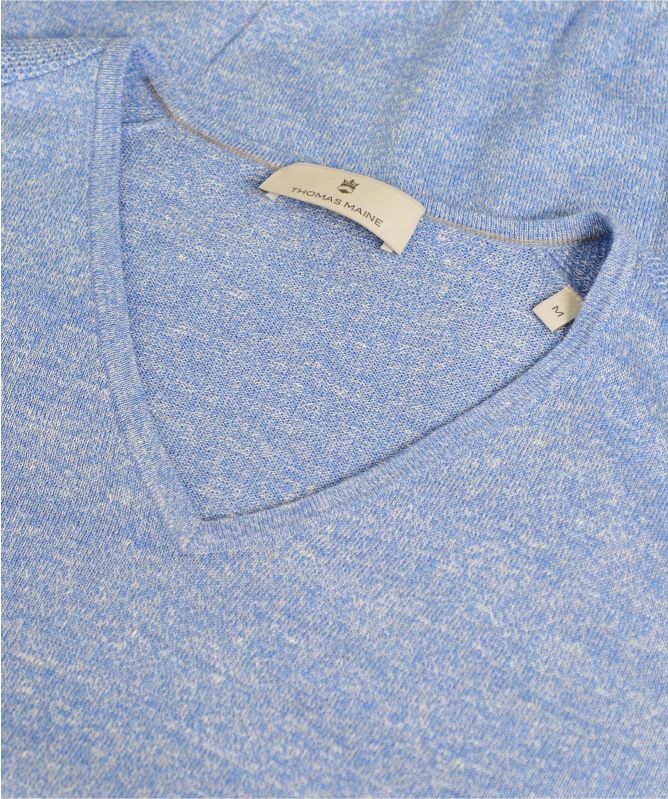 Thomas Maine Merino Linen V-Neck Jumper
