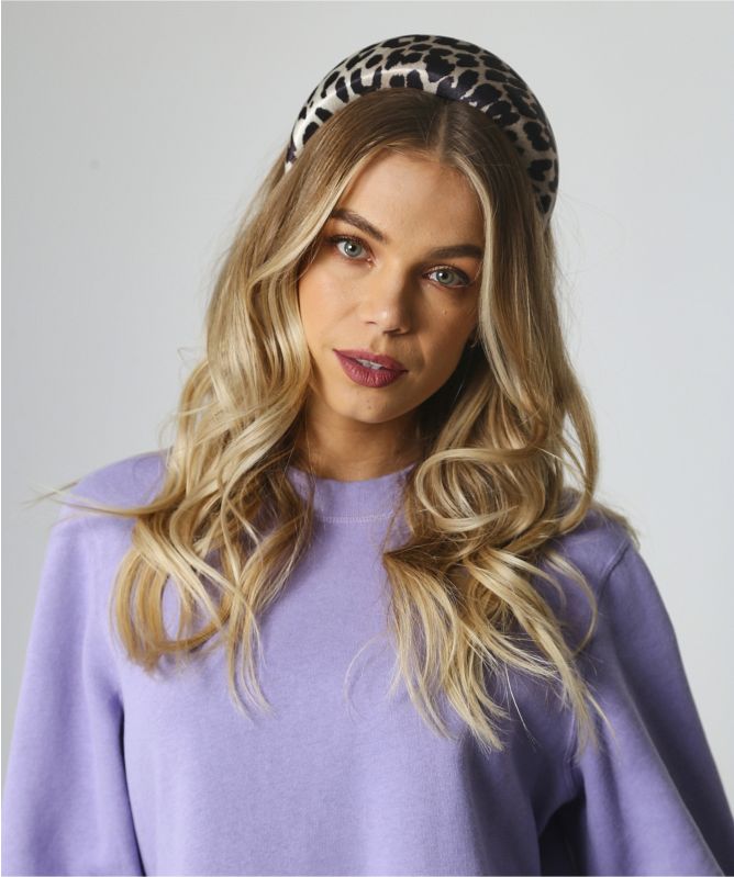 GANNI Padded Leopard Print Headband