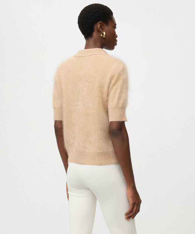 Soft Goat Brushed Pique Polo Jumper