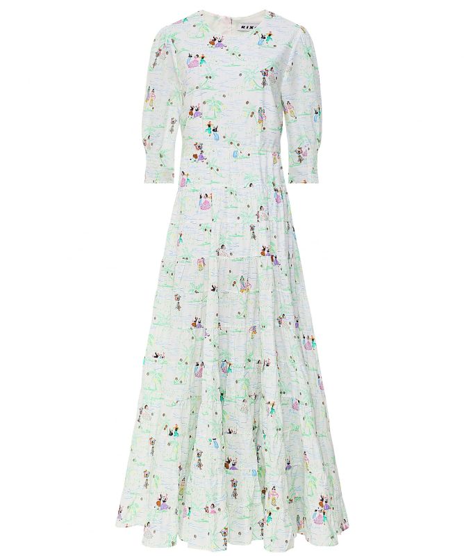 RIXO Agyness Tiered Dress